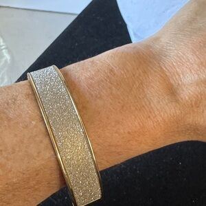Vintage Beautiful Gold and Silver sparkling texture, Cuff Bracelets SALE